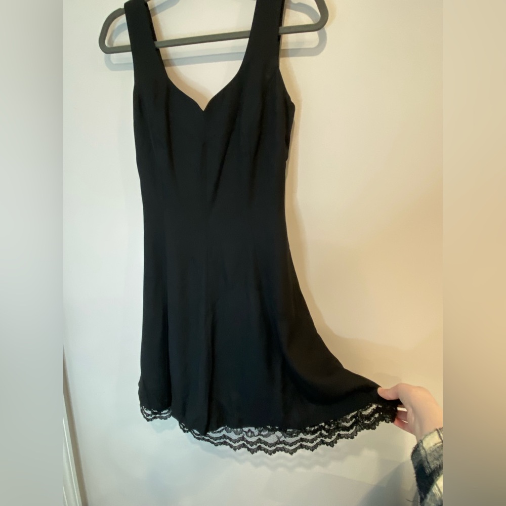 VTG Donna Ricco Black Dress with Sweetheart Neckline - Picture 2 of 8